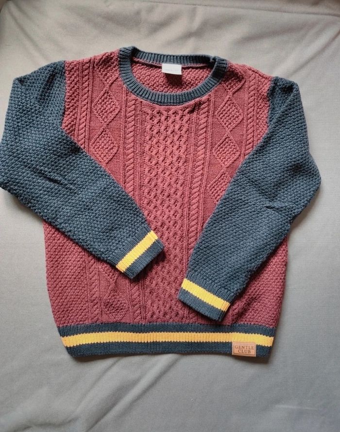 Pull torsadé bordeau - photo numéro 2