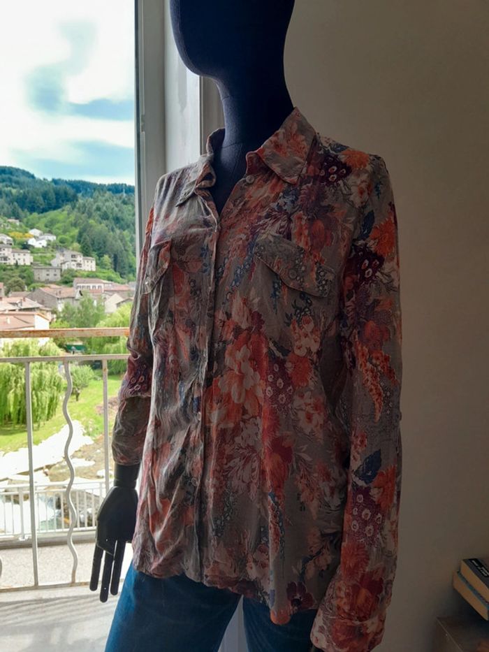Chemise à fleurs taille M Vintage - photo numéro 8