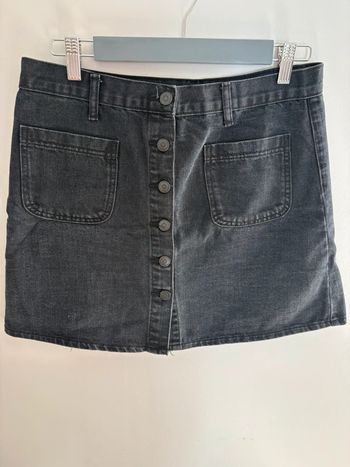 Jupe jeans noir à bouton Angelica 2000
