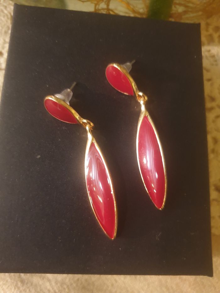 Boucles d'oreilles rouge