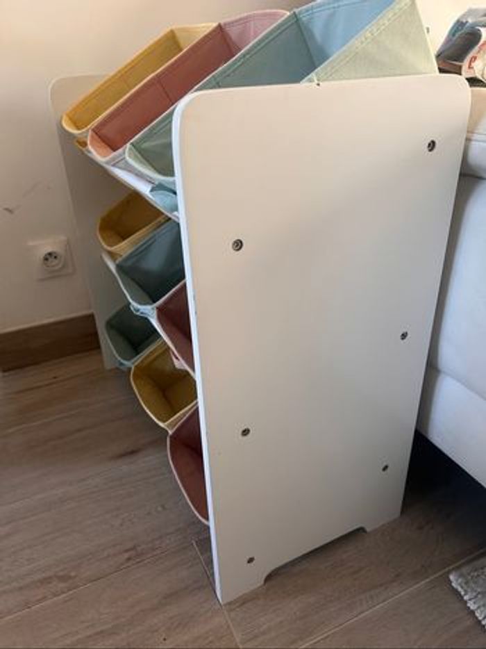 Rangements enfants 9 boites amovibles tissus pour jouets et livres - photo numéro 3