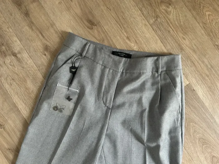Max mara pantalon gris en laine neuf avec étiquette femme, taille 38 - photo numéro 2