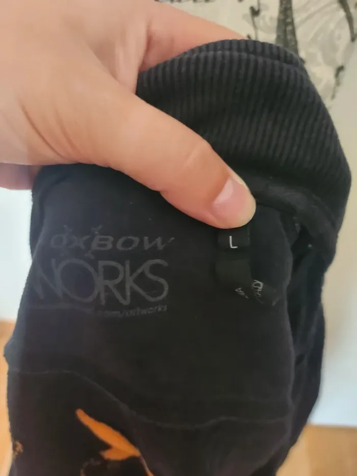 Veste Oxbow noire zippée L – Artworks, dos brodé original - photo numéro 7