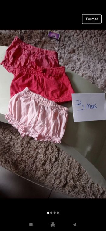 Lot 3 shorts 3mois