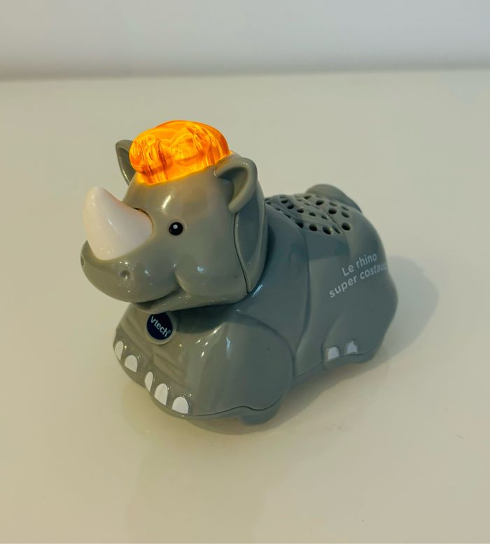 Vtech Tut Tut Animo Aldo le rhino super costaud rhinocéros zoo maxi jungle super ferme bateau des animaux tigre panda hippo chien chat coq poule koala singe crocodile copains bolides rare lot SOP77 - photo numéro 3