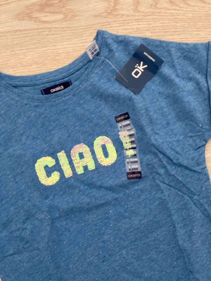 Tee shirt t-shirt Okaïdi, taille 6 ans, neuf - photo numéro 2