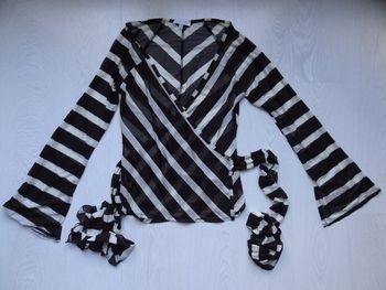 Cache-cœur KOOKAI 0 en voile transparent crème et marron