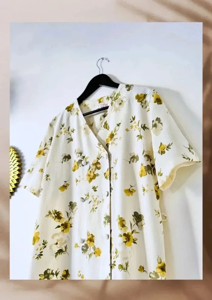 Robe fleurie Pierre Cedric Paris Vintage Taille XL/XXL - photo numéro 3