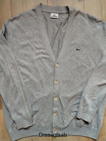 Cardigan Lacoste Gris Homme
