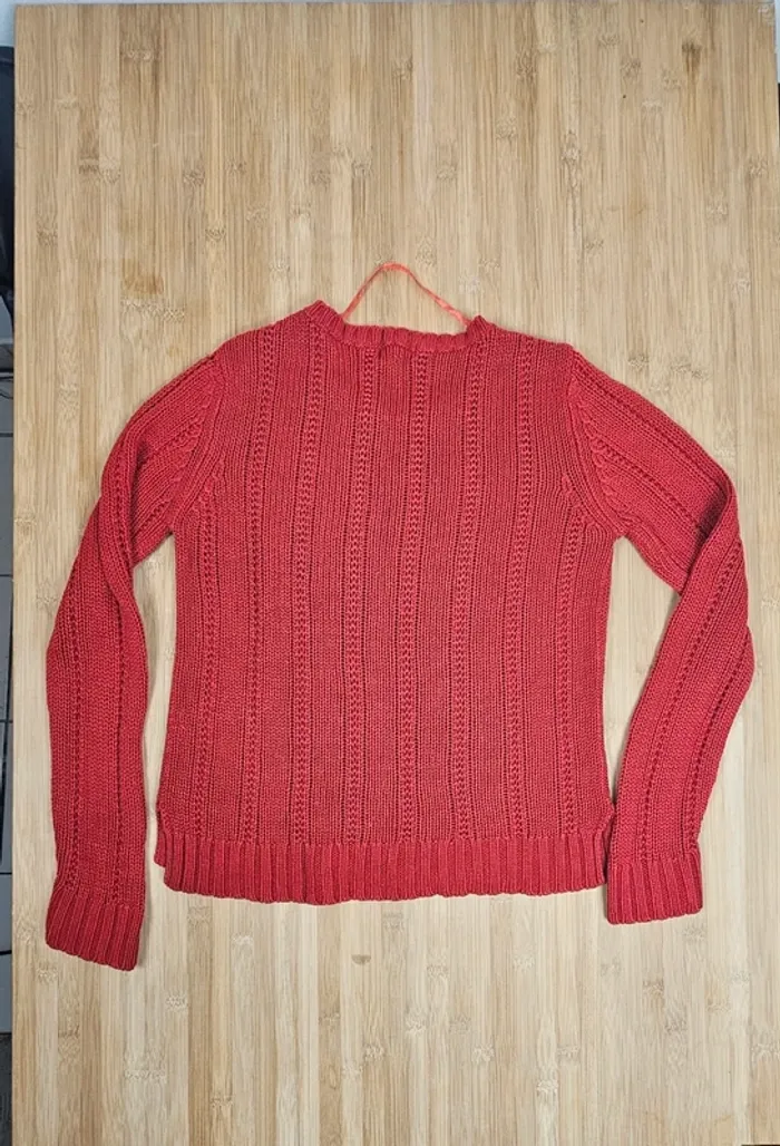 Pull rouge pas trop épais In extenso T:M  38/40 - photo numéro 4