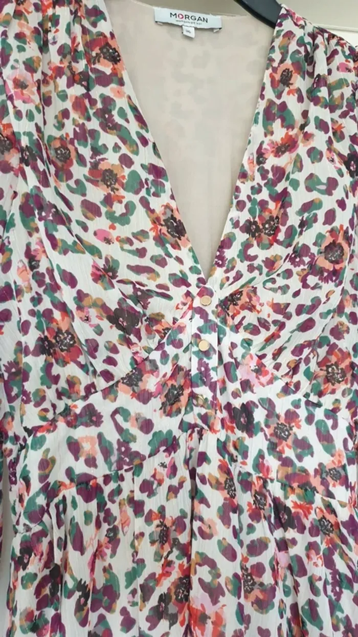 Robe trapèze multicolore, taille 36, Morgan - photo numéro 4
