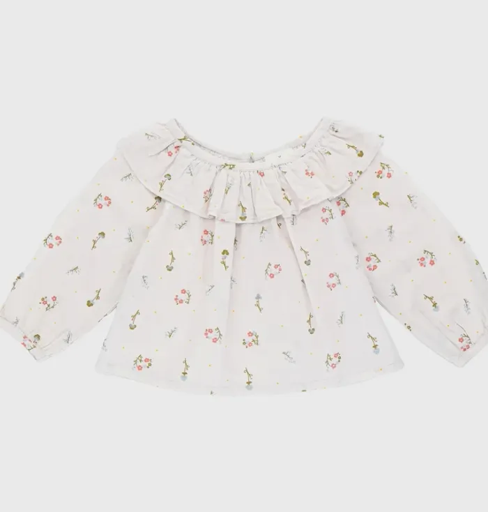 Blouse à manches longues 6 mois en coton bio Lililotte
