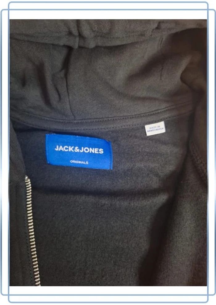 Sweat zippé à capuche Jack et jones /hoodie / noir unisexe- taille M - neuf - photo numéro 13