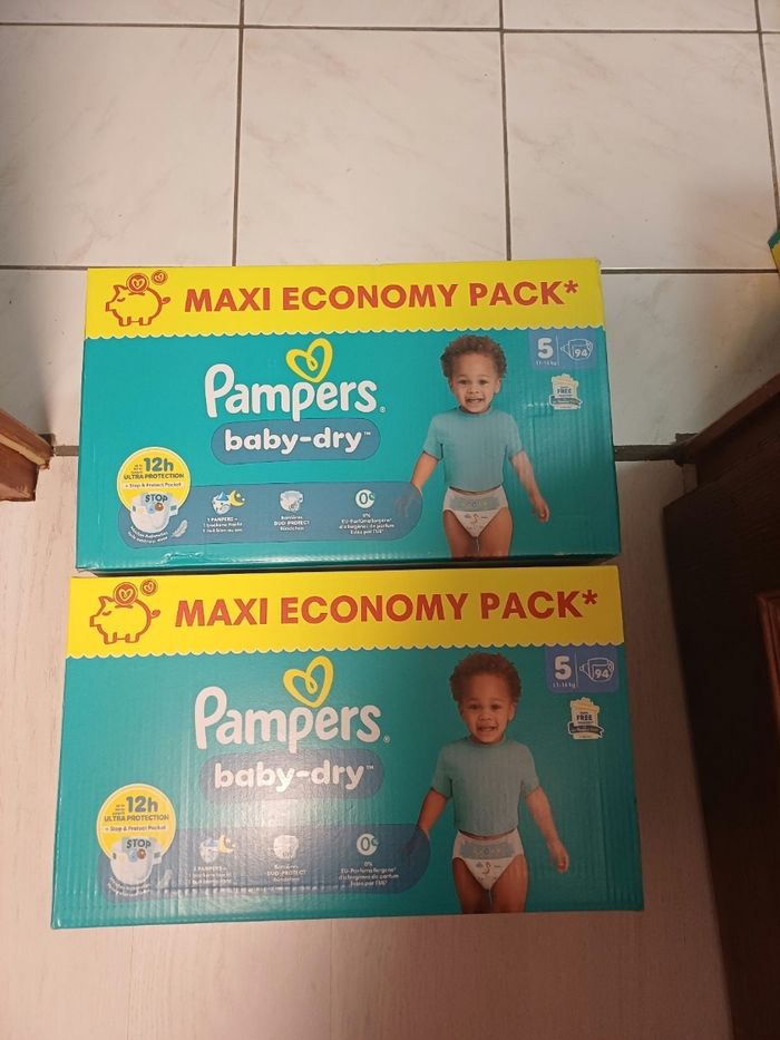 188 couches pampers baby dry taille 5