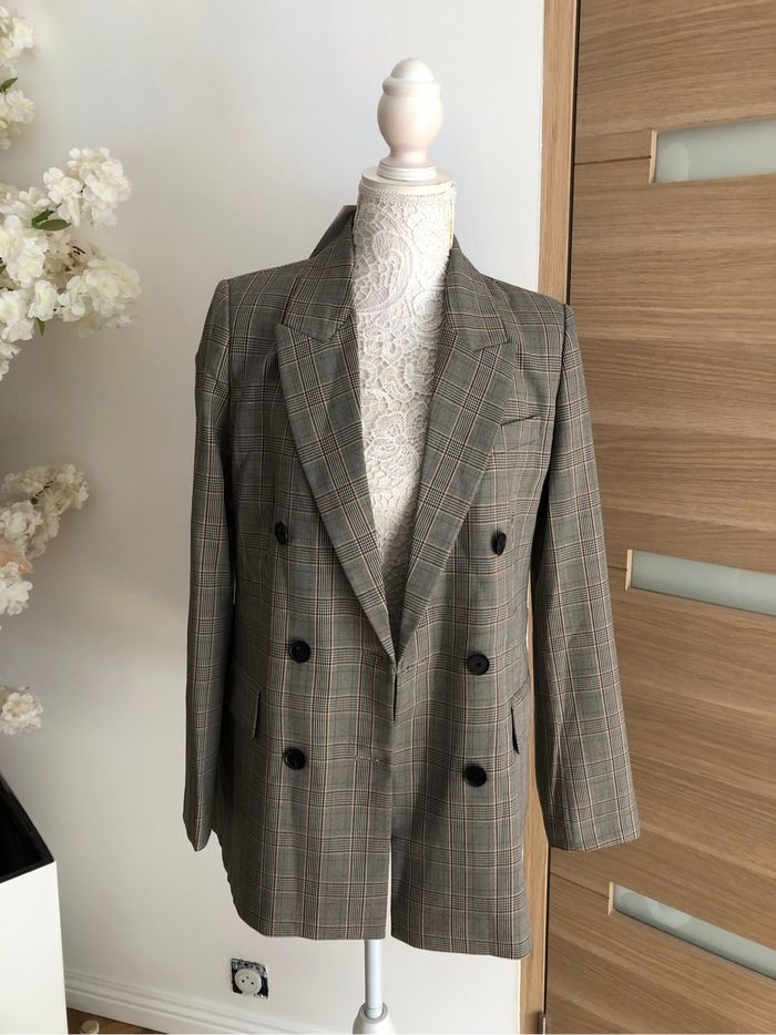 Veste blazer Zara à carreaux neuf taille S - photo numéro 9