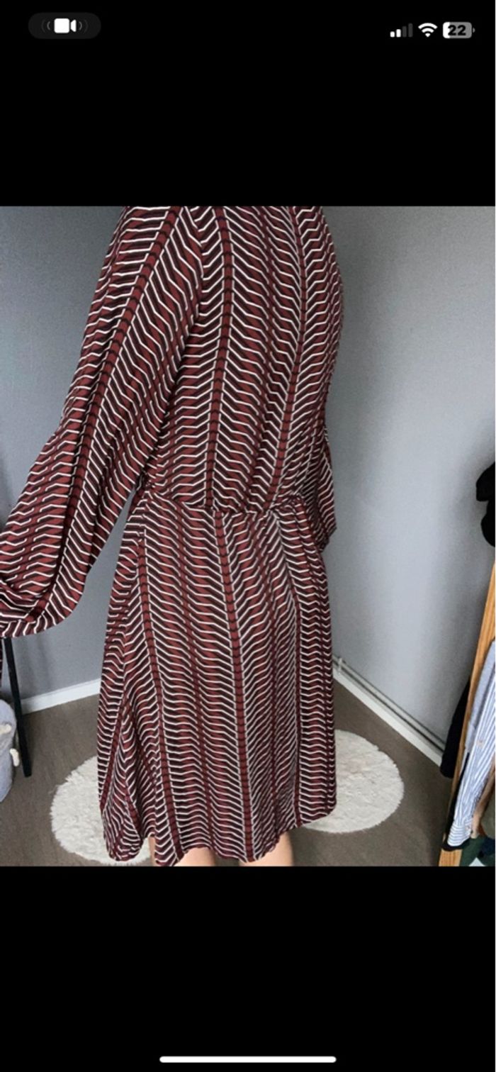 Robe longue bordeaux vero moda taille m - photo numéro 3