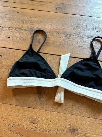 Haut de maillot de bain noir et blanc 38 M