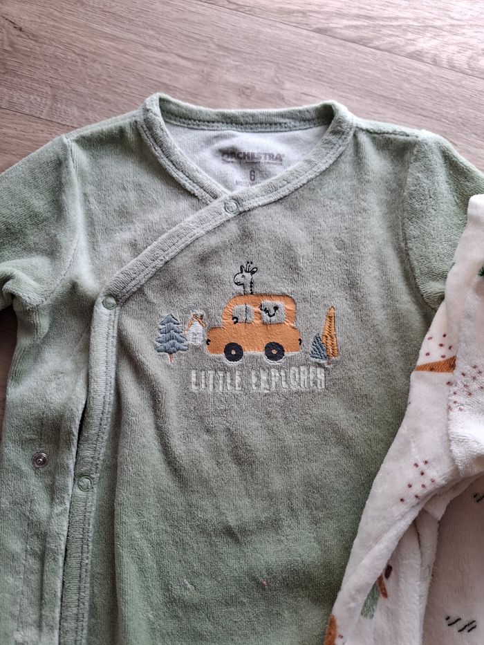 Lot pyjama velours bébé 6 mois - photo numéro 2