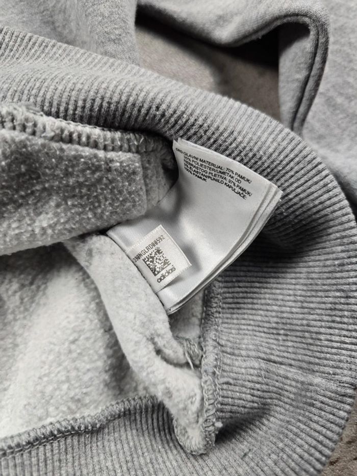 Sweat à Capuche Adidas Gris Logo Trefoil Vintage Streetwear Unisexe taille L - photo numéro 7