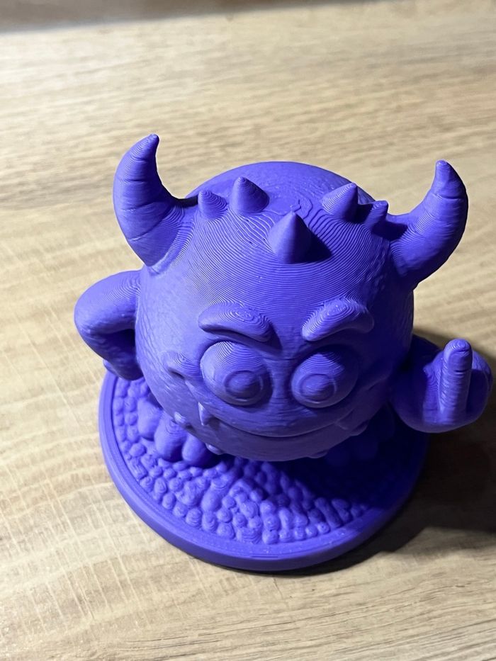 👾 Figurine Petit Monstre Violet – Objet déco original - photo numéro 3