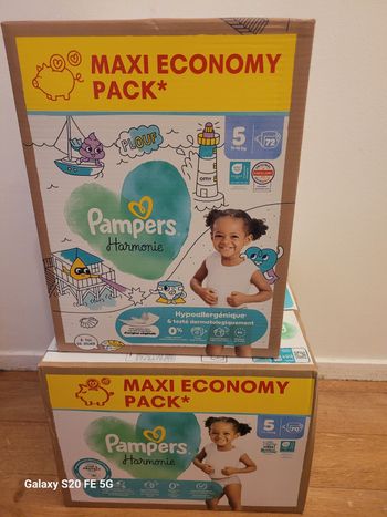 2 paquets pampers harmonie taille 5