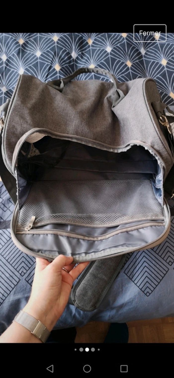 Super Sac à langer gris mixte - photo numéro 2