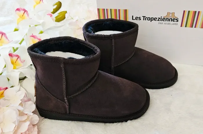 Bottes Bottines Boots Cuir Fourrées Les Tropeziennes T33