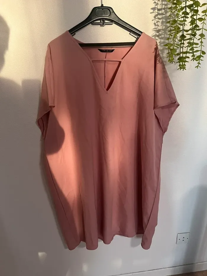 Très belle robe à courte manche avec ceinture femme - photo numéro 2