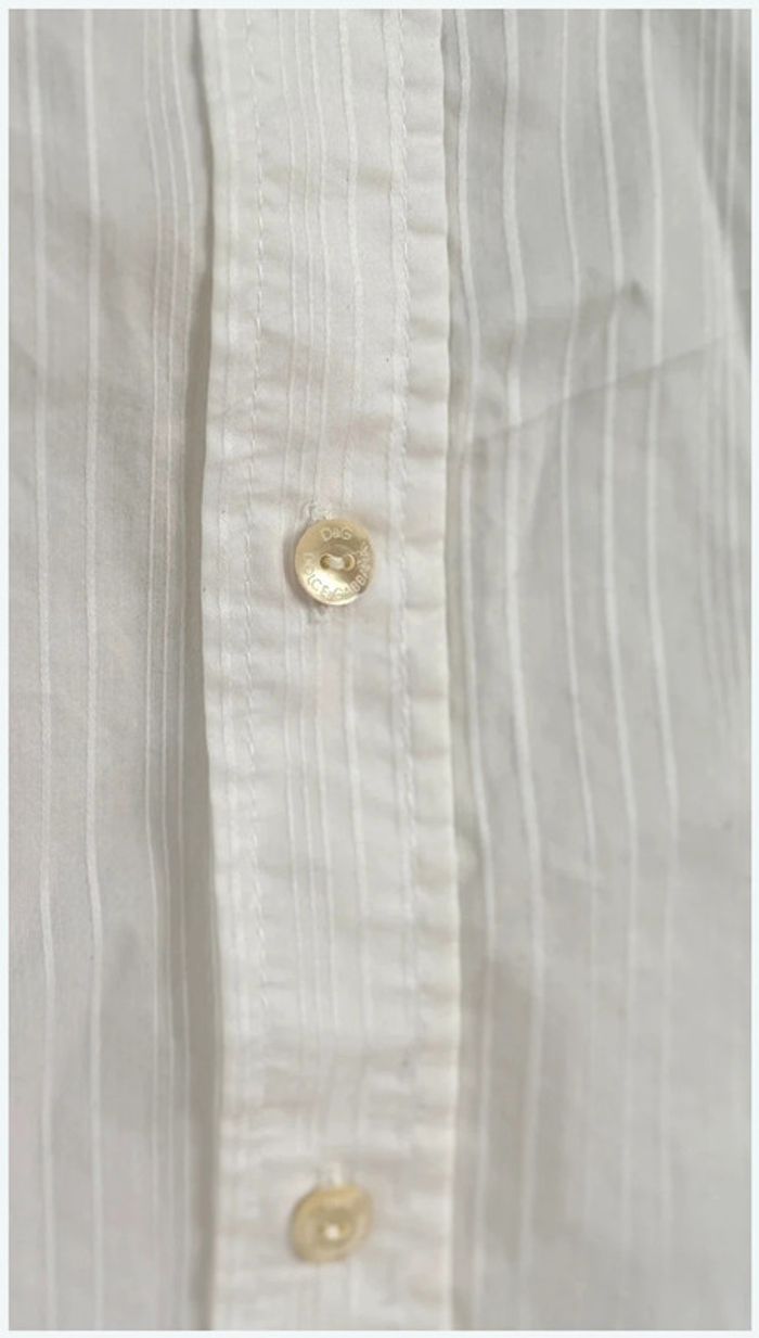 Chemise Dolce & Gabbana blanche à rayures L très bon état - photo numéro 7