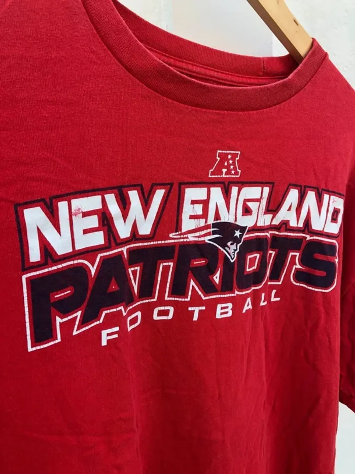 NFL Team Apparel T-shirt red New England Patriots Mens XL - photo numéro 2