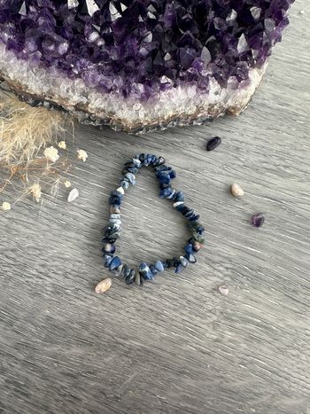 Braceket en Lapis Lazuli véritable du Pakistan – Pierre naturelle