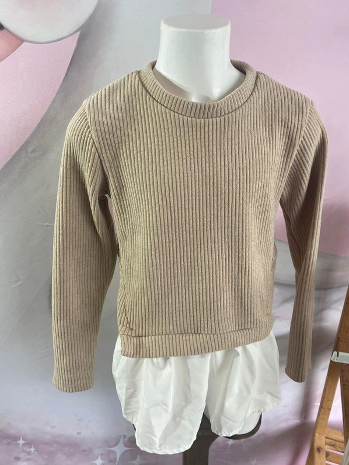 Ensemble fille pantalon patte d’éph et pull chemise Réf F10 295 - photo numéro 2