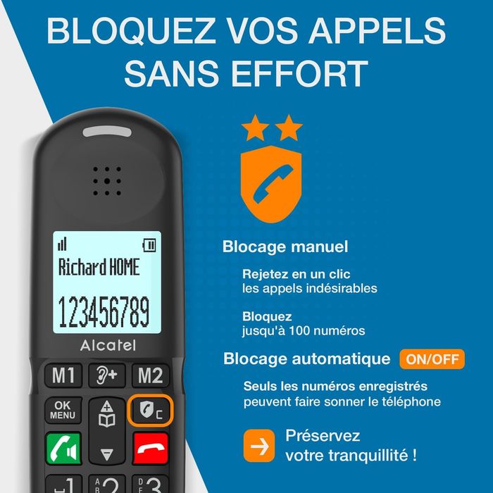 NEUF – Téléphone fixe sans fil DECT "ALCATEL XL685 Voice Duo" pour senior avec répondeur intégr - photo numéro 4