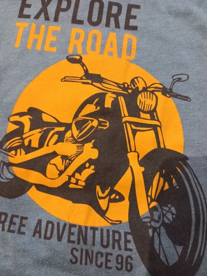 Tee shirt manches longues 5 ans okaidi moto - photo numéro 2