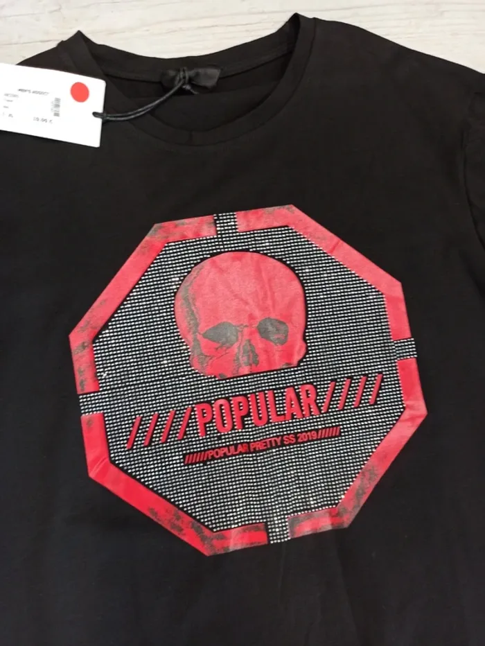 Tee shirt noir tête de mort homme XL - photo numéro 2