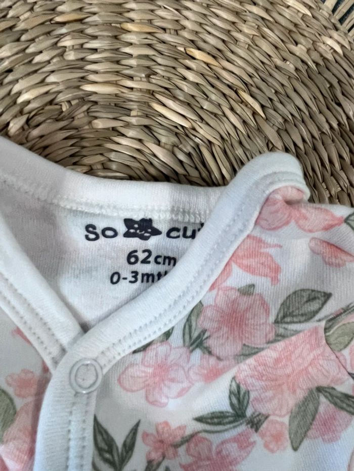 Pyjama coton 0-3 mois 62 cm - photo numéro 3
