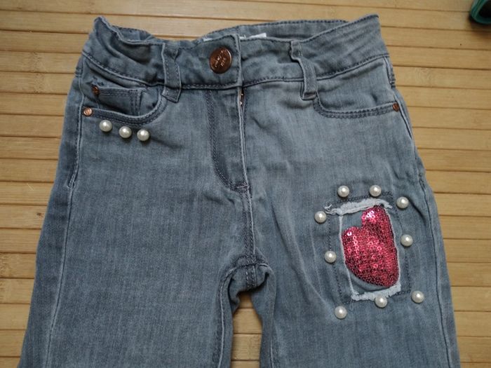 Orchestra Jean gris perle destroy sequins - photo numéro 2