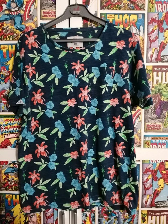 Tee-shirt Bellfied motfi fleurs homme taille L