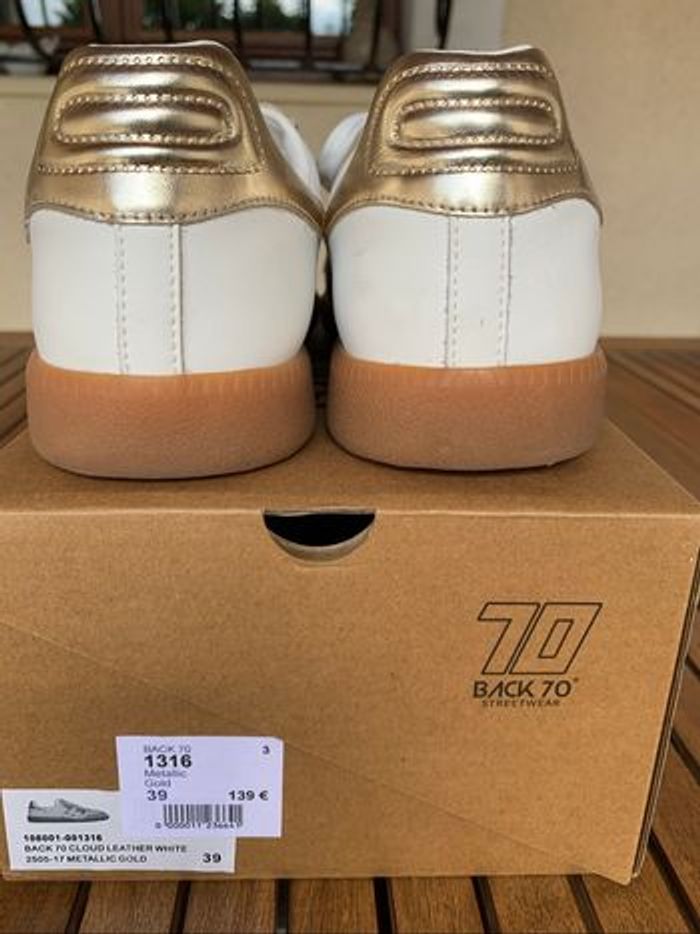 Basket Back 70 doré/beige/blanc ETAT NEUF - photo numéro 4