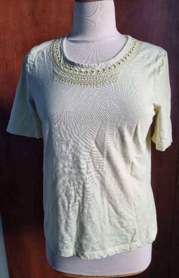 T-shirt jaune pâle taille S