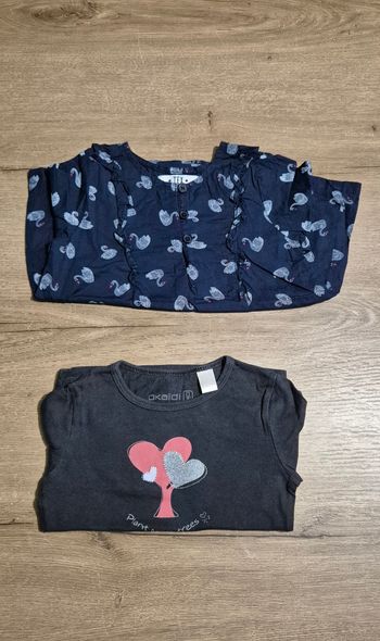 Lot t-shirt ML et blouse 24 mois