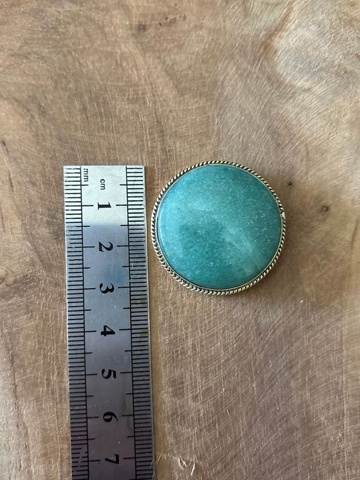 Gros cabochon amazonite rond - photo numéro 2