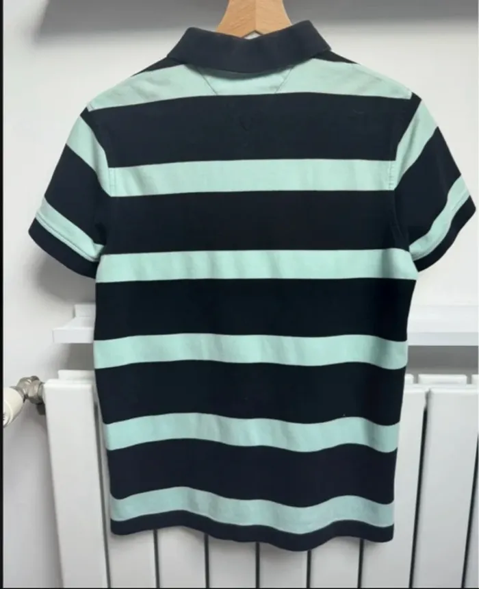 Polo noir et menthe Tommy Hilfiger taille S ou 36 - photo numéro 6