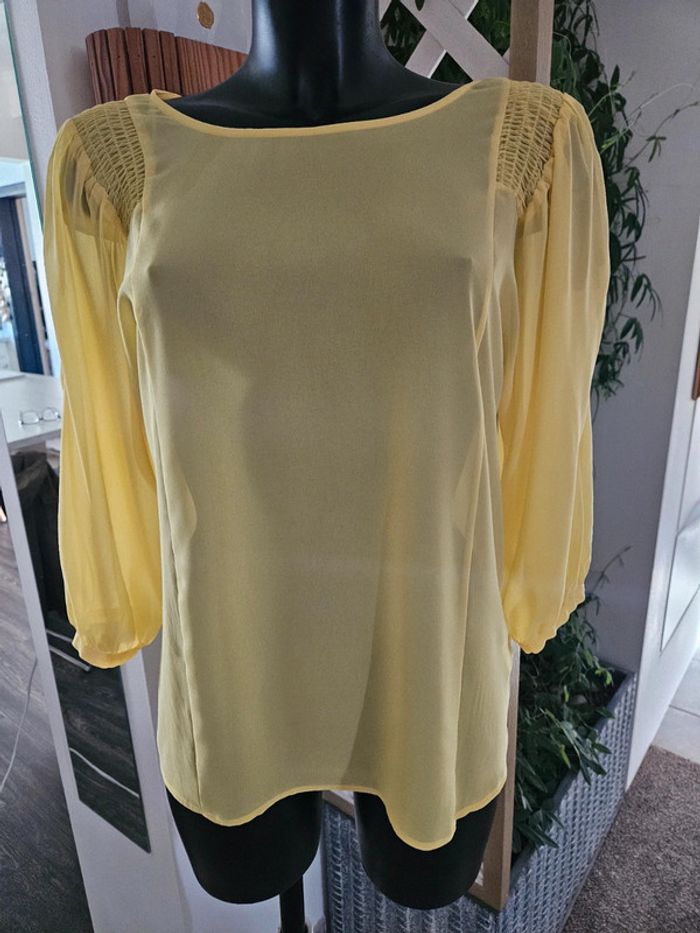 Yessica blouse jaune en voile taille 38 - photo numéro 3