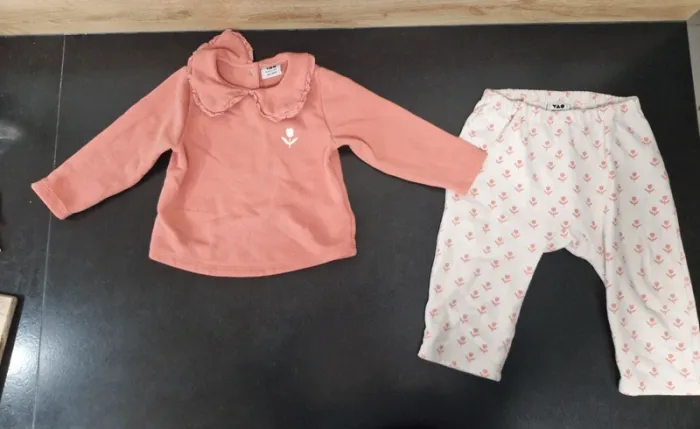 Lot de 5 pyjamas fille 2 pièces et 5 bodies manches longue TA0 - 24 mois - photo numéro 4