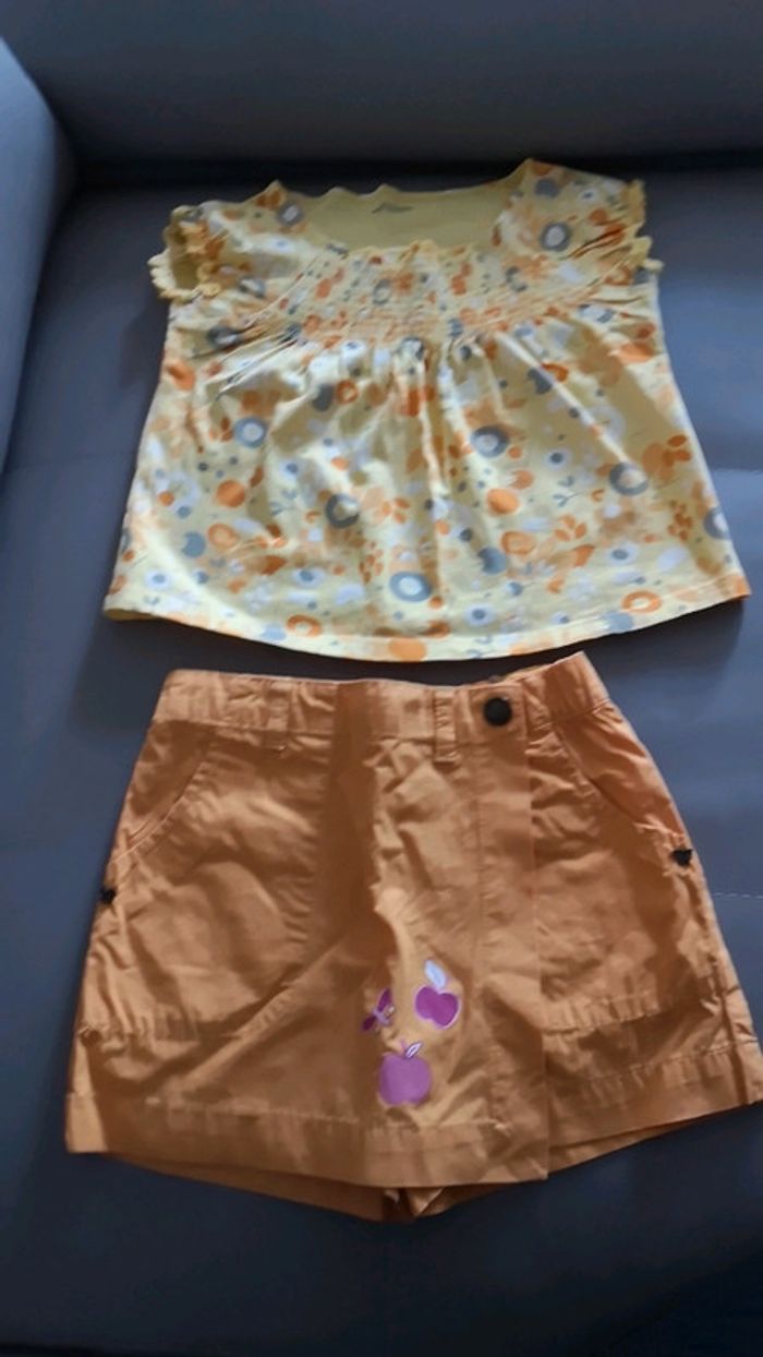 Ensemble jupe short et son top assorti fleuri - photo numéro 5