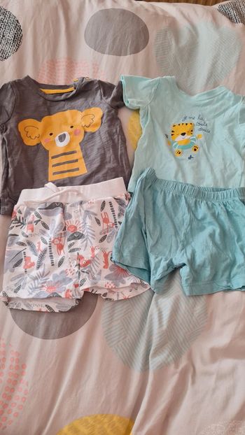 Lot de 2 ensembles short Tee-shirt