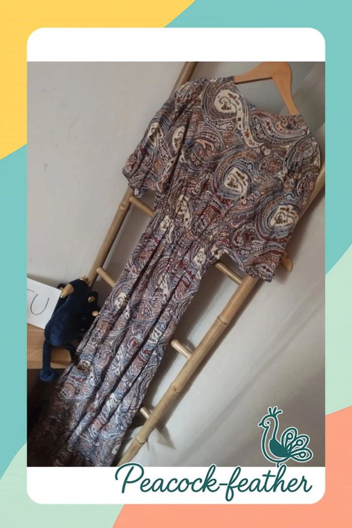 Robe longue marron TU l'effet péi - photo numéro 11