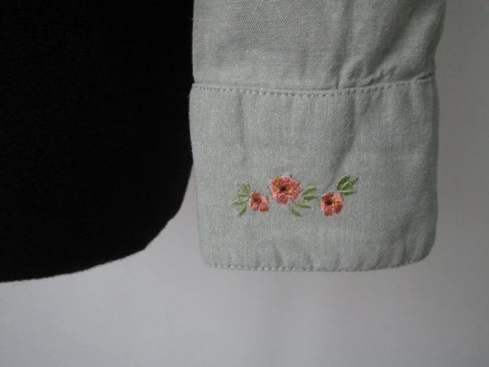 Chemise verte vintage chiens 38/40 TBE - photo numéro 4