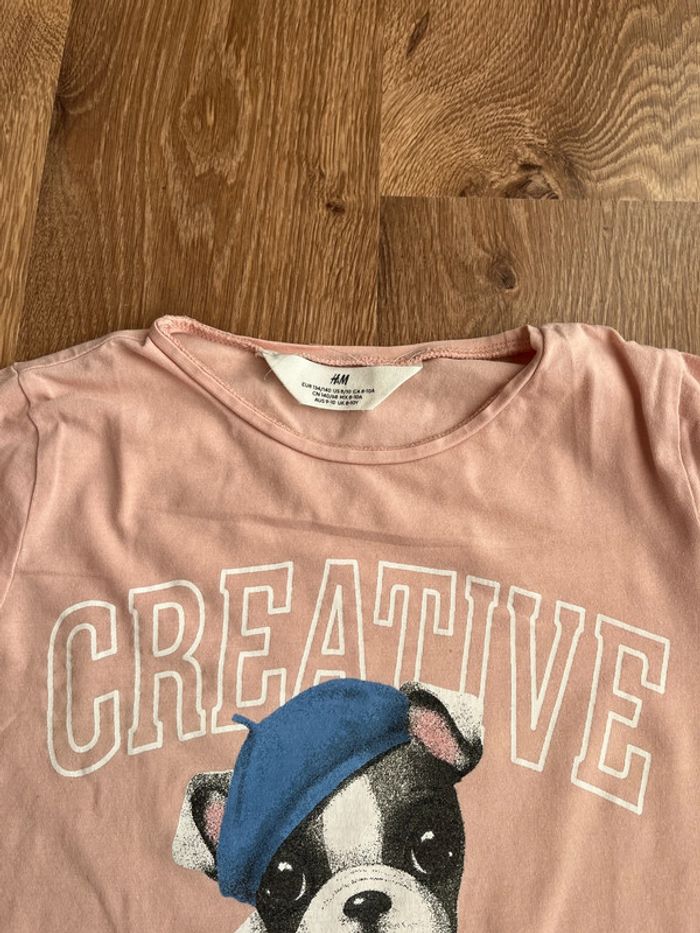 Tee shirt manches longues fille H&M 8/10 ans - photo numéro 3